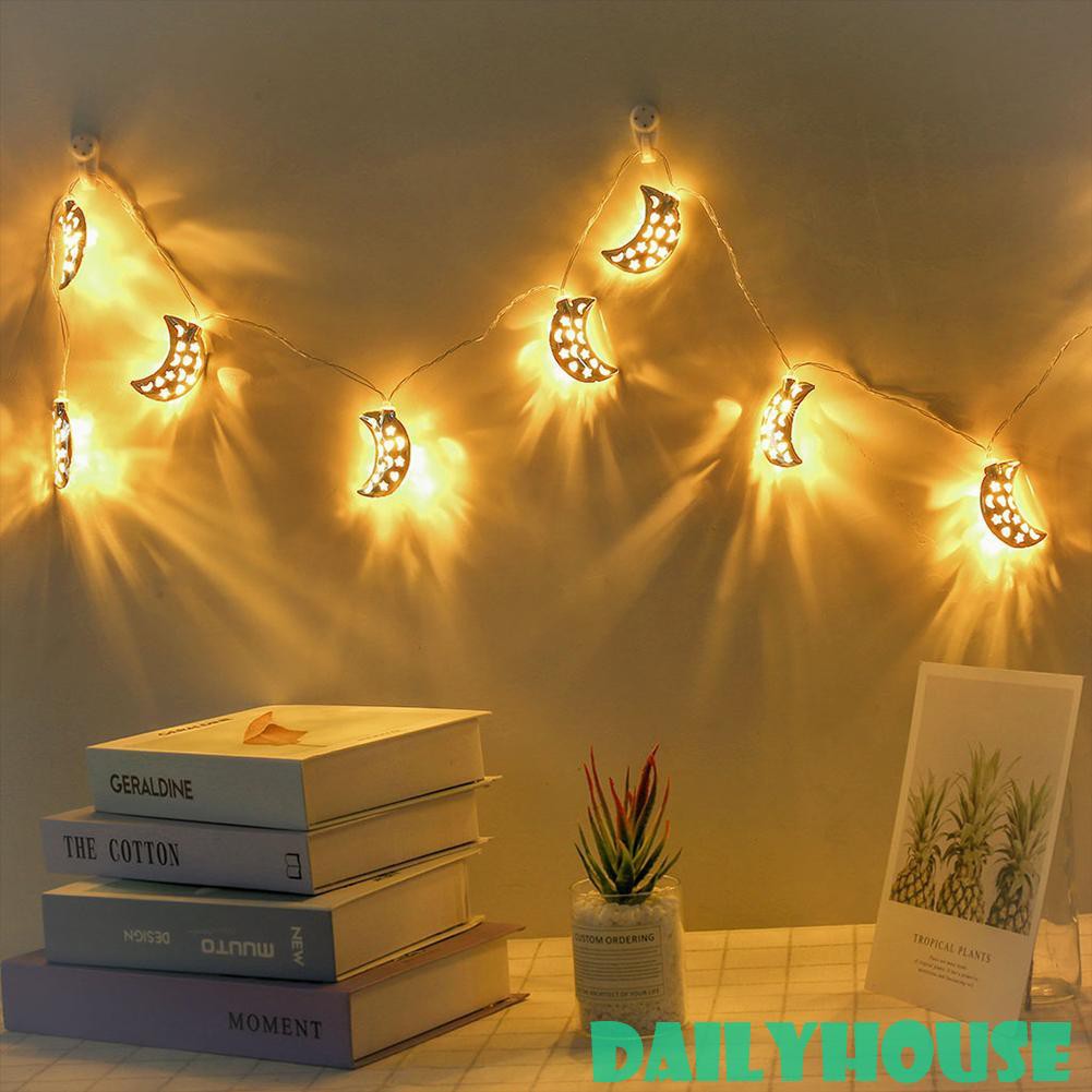 10 20 Led Butterfly Star Snow Moon String Lights Home Hanging Fairy Light Christmas Decor