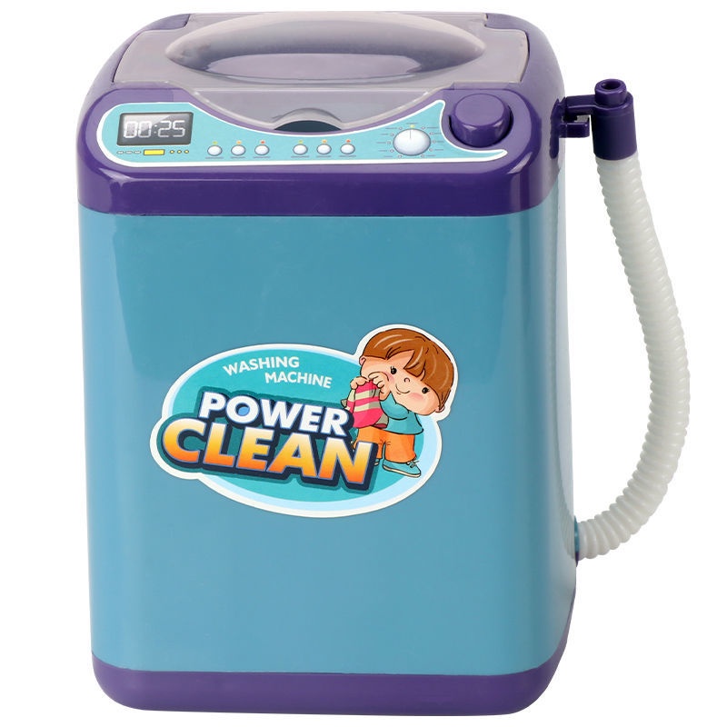 Mini Electric Washing Machine Toy Simulation Sound Effect Drainable Girl Play House Package