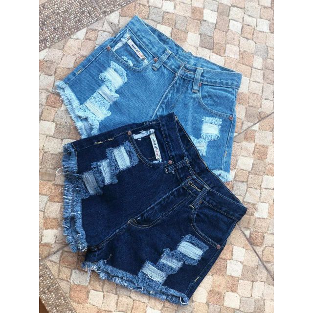 high waisted cut up jeans