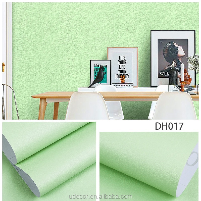 Plain Green self adhessive wallsticker for home wall decor pvc