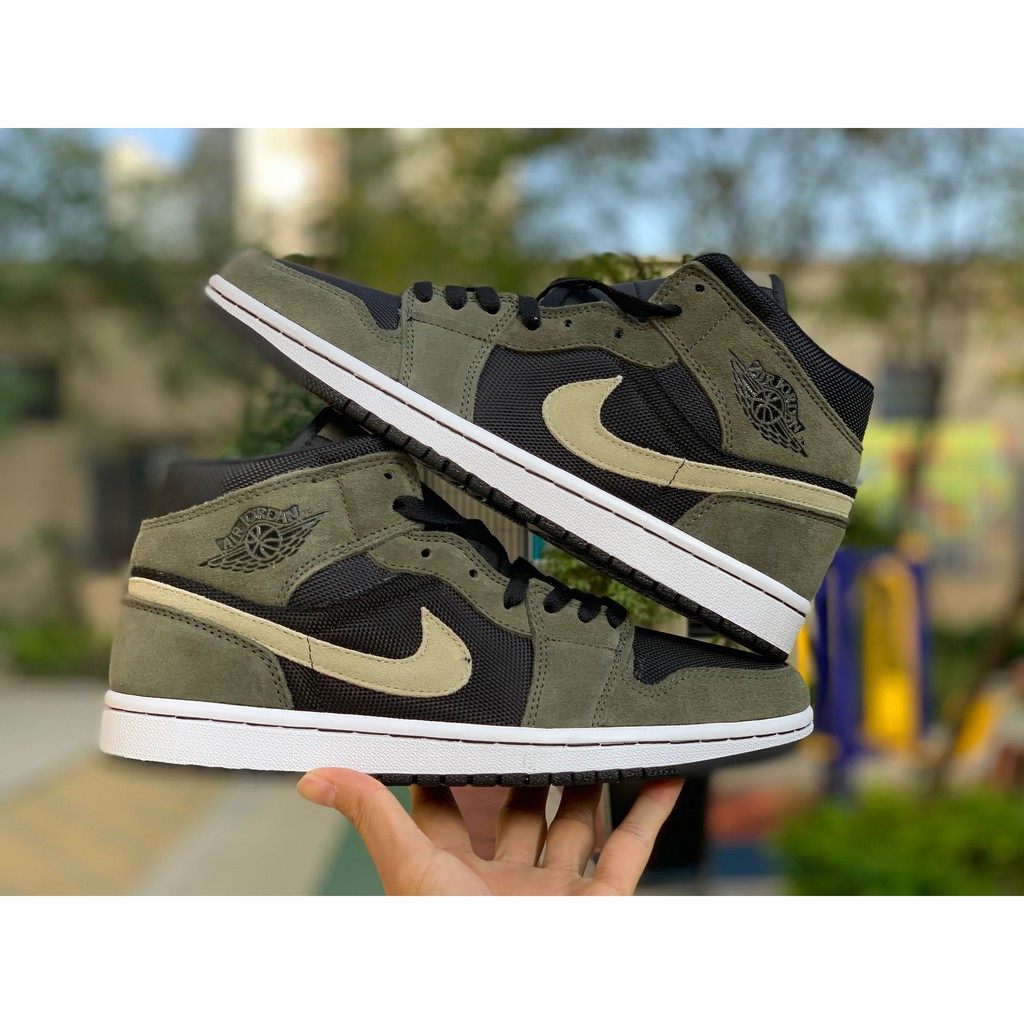 jordan 1 mid military olive