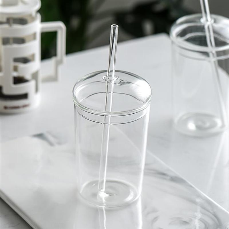 TAZA PH Sleek Minimalist Borosilicate Glass Cup with Glass Cover and