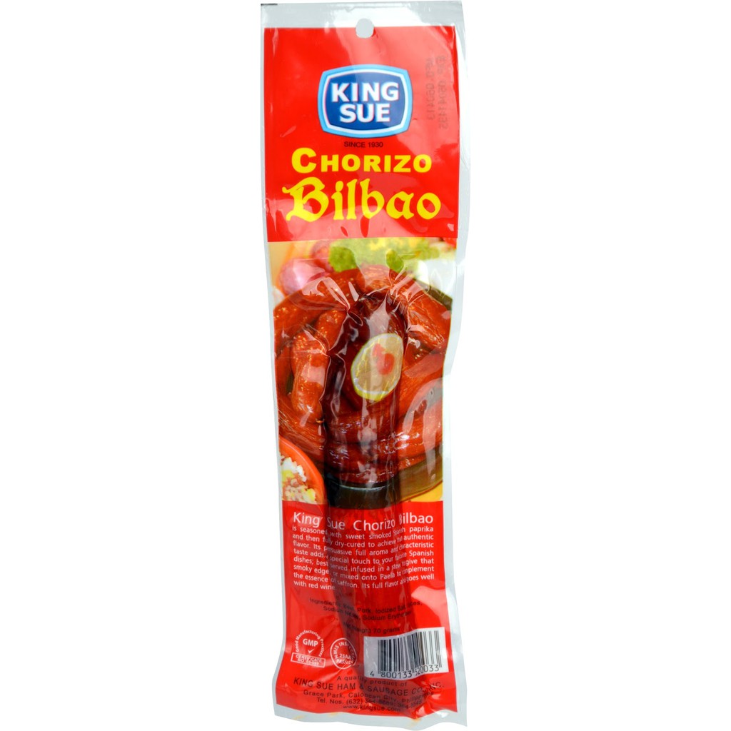 King Sue Chorizo de Bilbao Spanish Style Sausage 70 grams Shopee