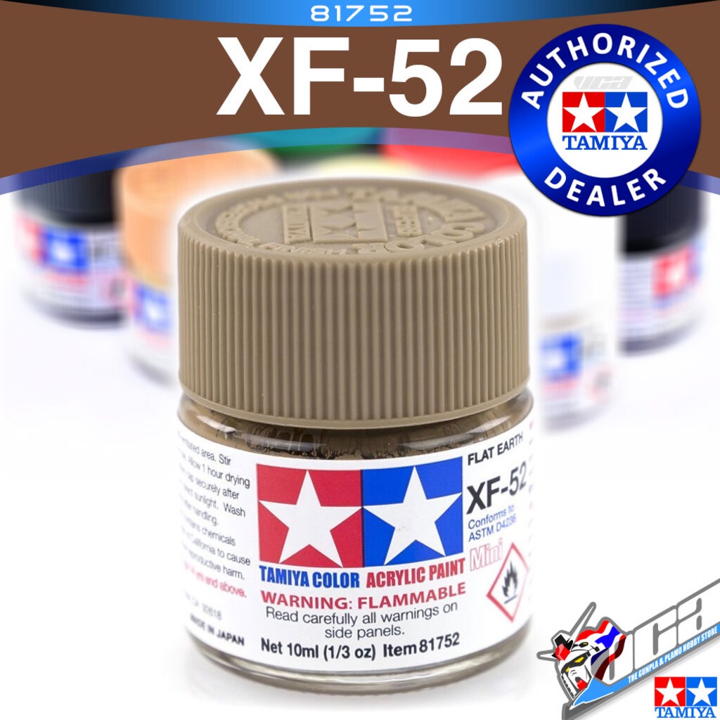 Tamiya 81752 XF 52 XF52 FLAT EARTH MATT MATTE MATTE Brown ACRYLIC PAINT MINI COLOR 10ML ACRYLIC