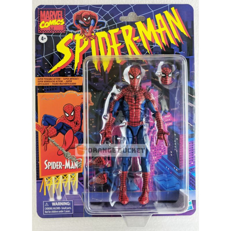 retro spider man marvel legends