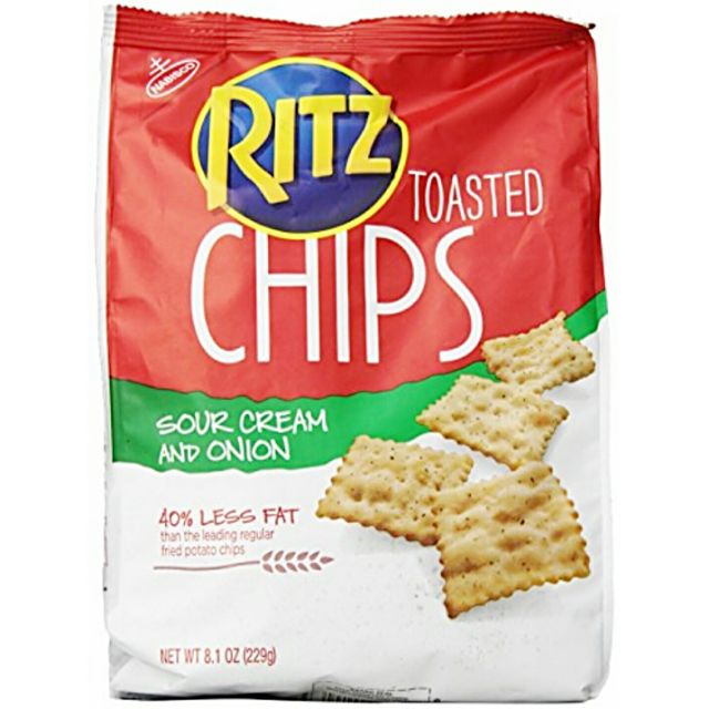 Ritz Toasted Chips Oven Baked Snack Sour Cream & Onion 229g BEST BY aug 25, 2021 Shopee