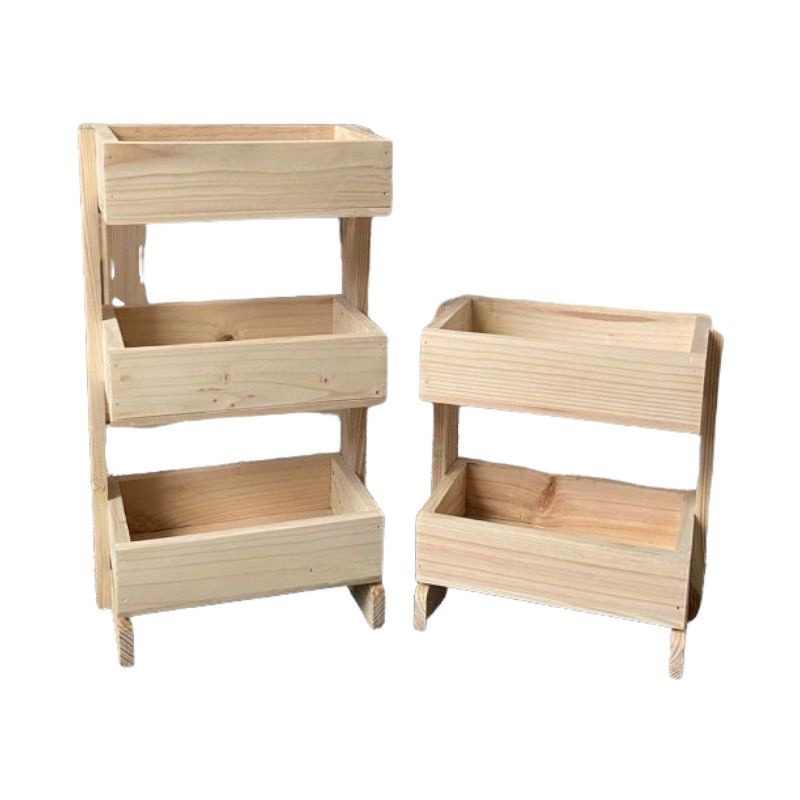 KAYU Plain Onion Rack 3 Stacking Wooden Onion Rack Shopee Philippines