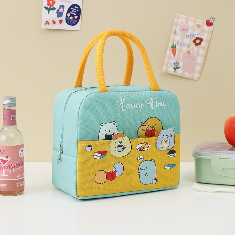 Cartoon Cute Animal Insulated Lunch Bag Reusable Lunch Box Suitable For