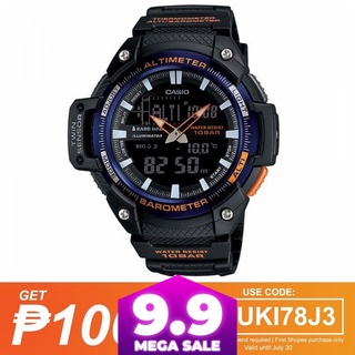 Casio Men's Twin Sensor Analog Digital Black Watch Altimeter | Shopee