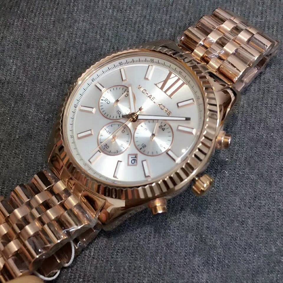 michael kors gold tone lexington watch