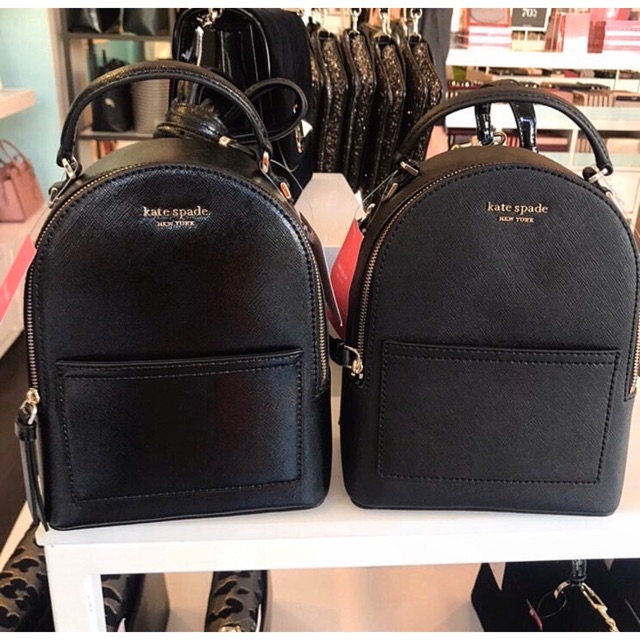 kate spade black quilted backpack