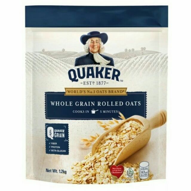 Quaker 1.2 Whole Grain Rolled Oats/ Old Fashion Oatmeals | Shopee ...