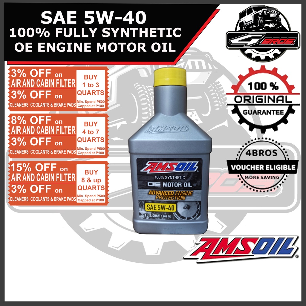 AMSOIL 5W40 OE MOTOR OIL ADVANCED ENGINE PROTECTION 1 QUART W/ FREEBIE