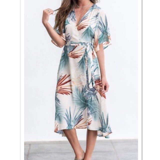 maxi dress tropical