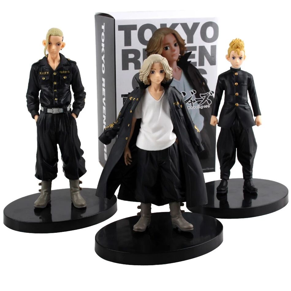In Stock Anime Tokyo Revengers Action Figure Mikey Manjiro Sano Chifuyu Matsuno Takemichi