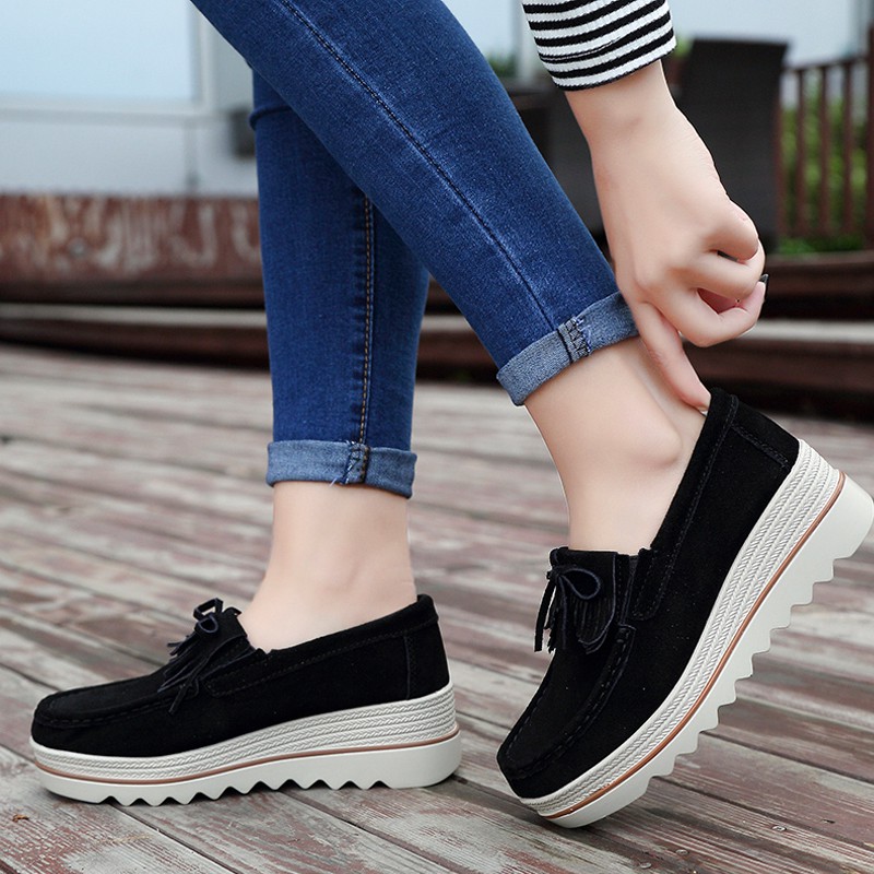 platform slip on loafers