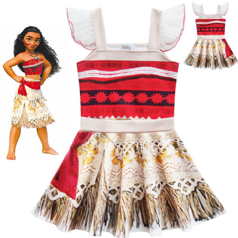 Moana Cosplay Costume for Children for Halloween Costumes fo | Shopee ...