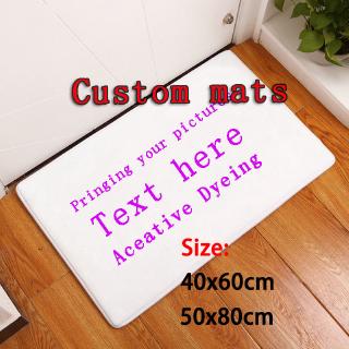 40x60cm 50x80cm Custom Mat Anti-slip Carpet Print Your Design Picture Photo,Flannel Floor Customized Carpet for Bath Door Living Room