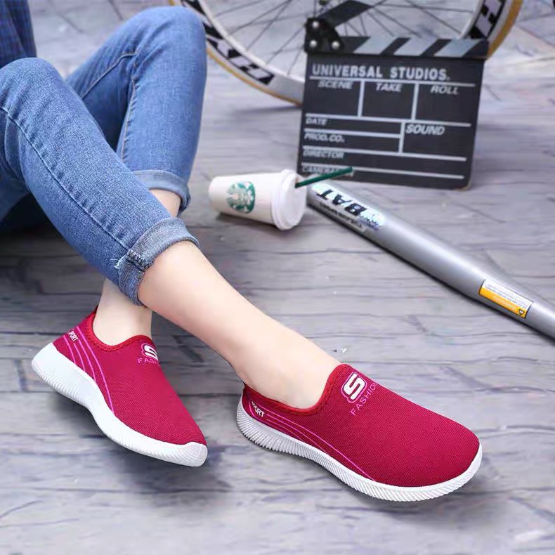 [Colorful In Life] Korean Slip-On Rubber Shoes For Women Shoes | Shopee ...