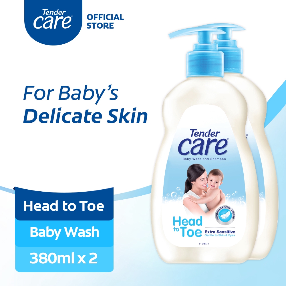 Tender Care Head to Toe HypoAllergenic Body Wash 380mL Pack of 2