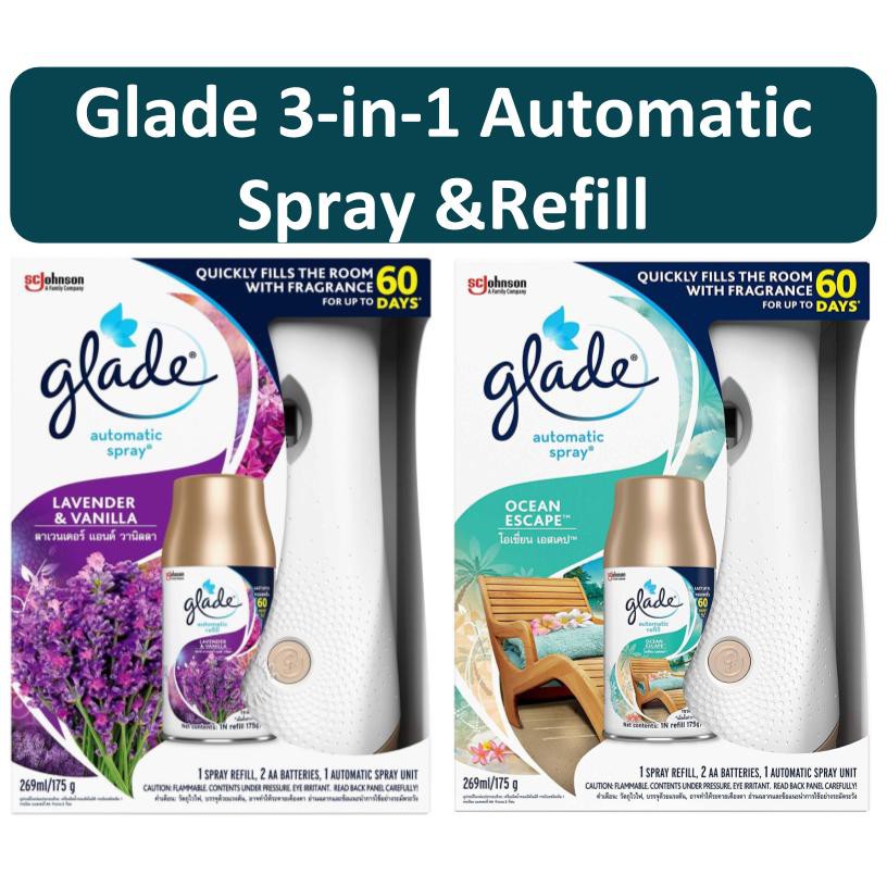 Glade 3in1 Automatic Air Freshener Spray + Refill Spray Bottle, 175g