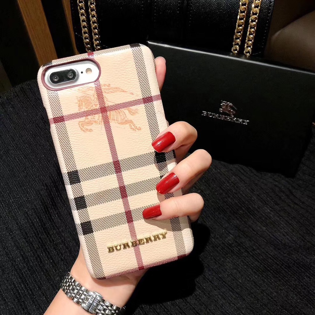 Burberry shell phone case for iphone 6s 7 8plus X Xs Max | Shopee  Philippines