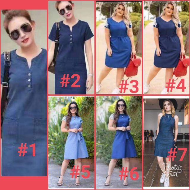 denim dress shopee