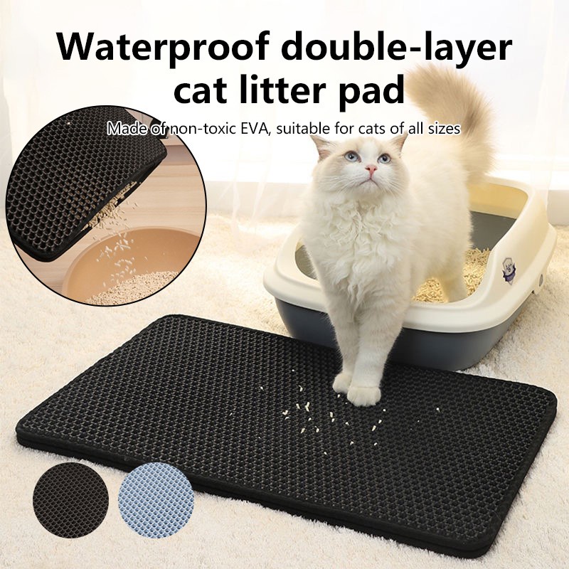 【Philippine cod】 Cat Litter  Mat EVA Double Layer pet cat litter pad Bottom Non-slip Litter Box M