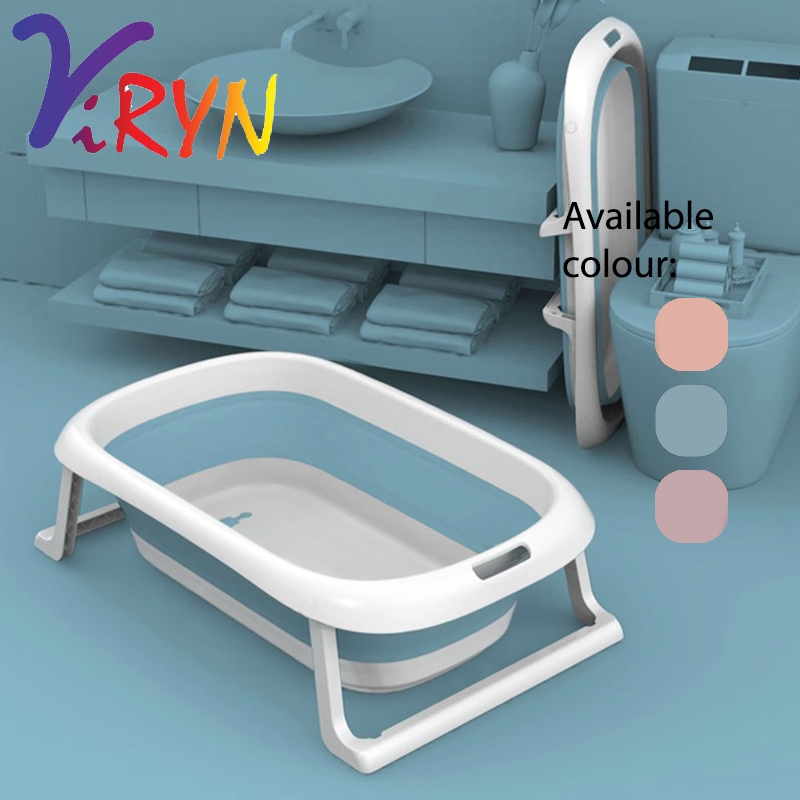 ViRYN 06 years Baby Kid Foldable Bathtub Footbath Sit And Lie