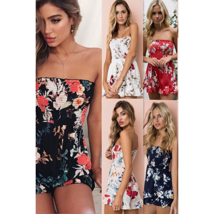 ladies strapless playsuits