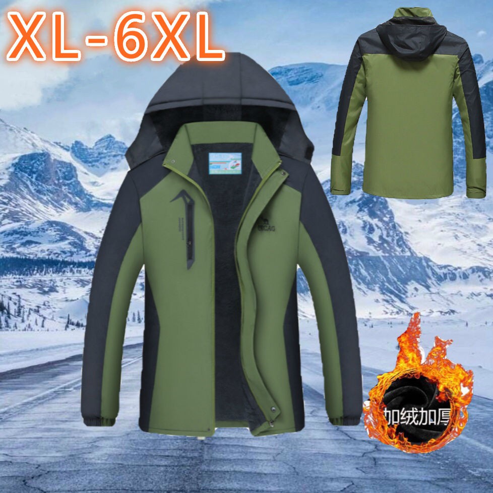 plus size warm waterproof coat