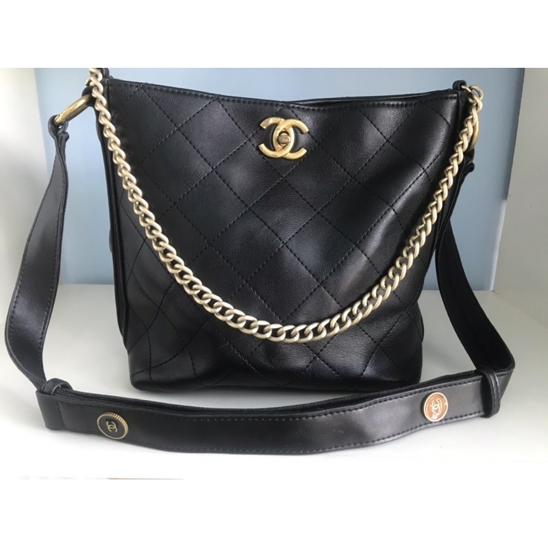 Chanel button up hobo bag | Shopee Philippines