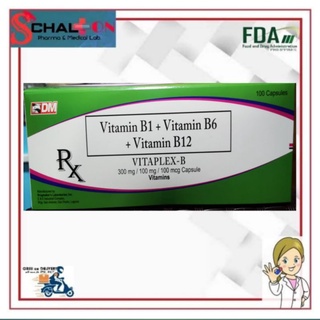 ✥VITAPLEX-B (Vitamin B1 + Vitamin B6 + Vitamin V12) 300mg/100mg/100mcg