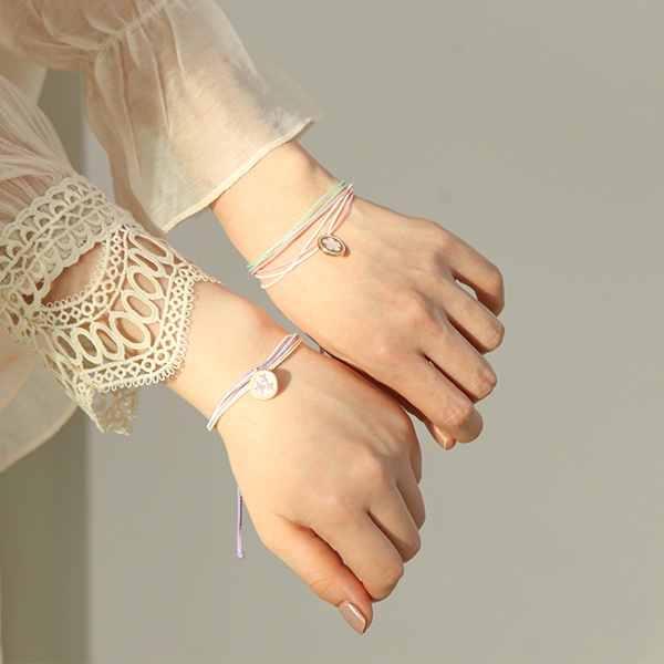 [Daiso Korea] 2022 Cherry Blossom Collection Spring Season Thread Bracelet