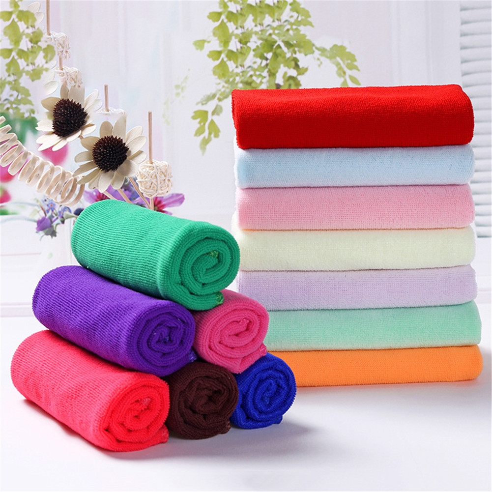 Multi-Color Fiber and Cotton Face Towel Cleaning Hand Towel Soft ...