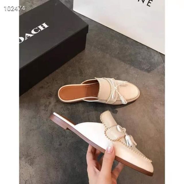 coach faye loafer slide