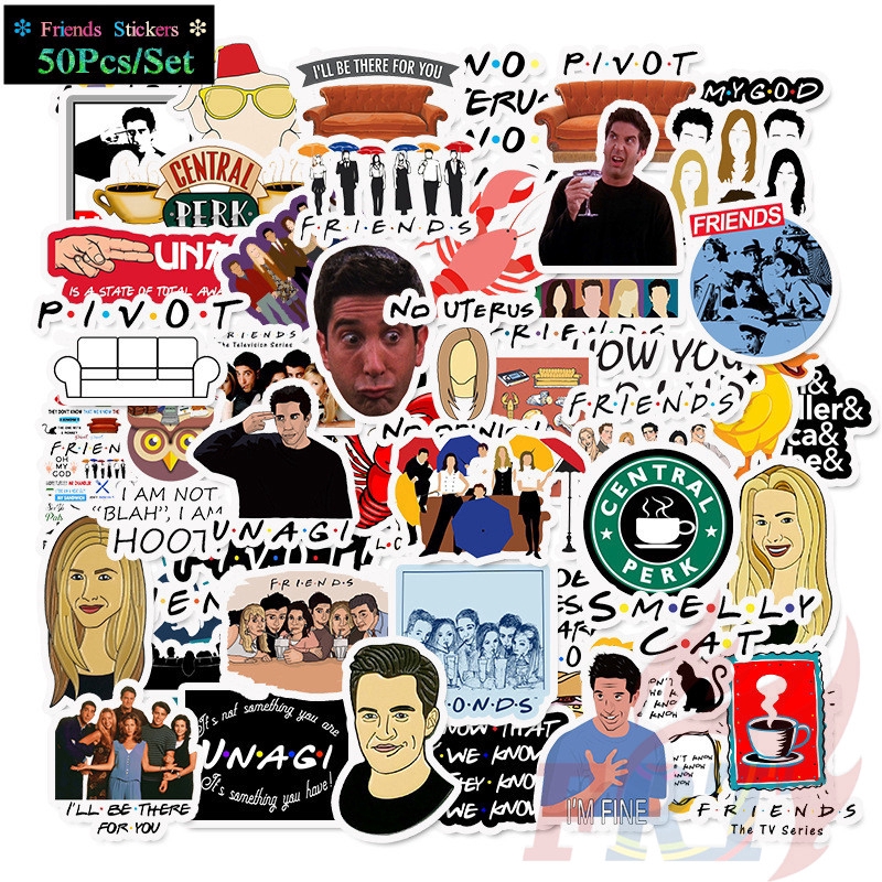 Friends - Series 01 Stickers 50Pcs/Set NBC TV Show DIY Decals Doodle ...