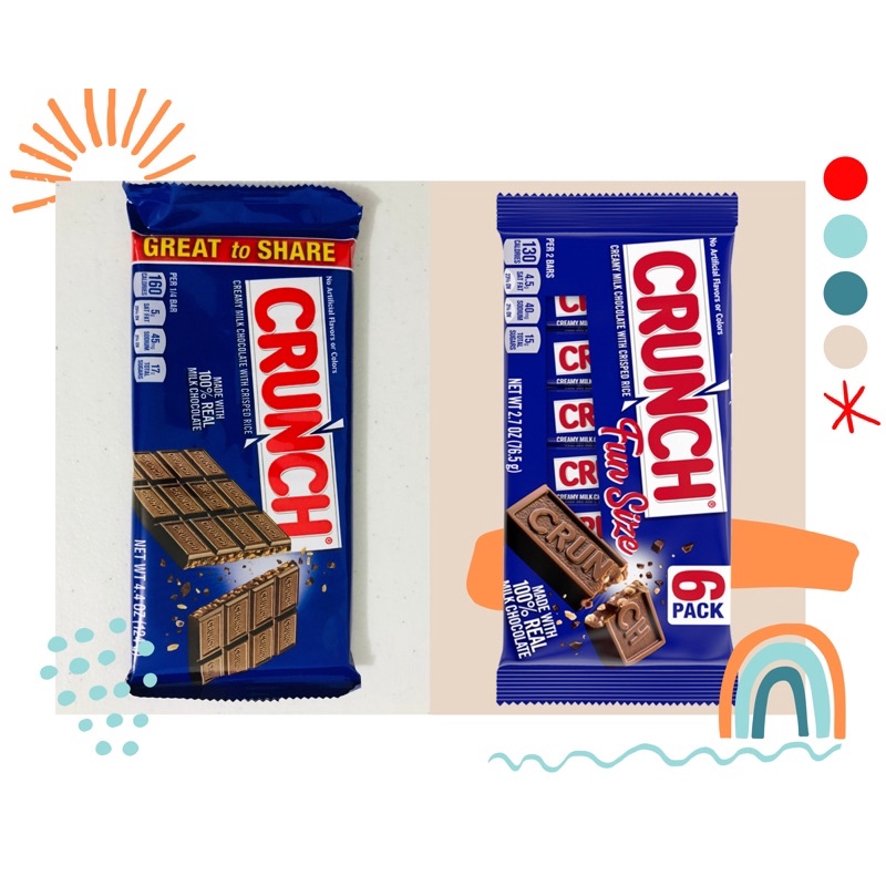 Nestle Crunch (Giant Bar 124g or Crunch Fun Size 6Pack 76.5g) Shopee
