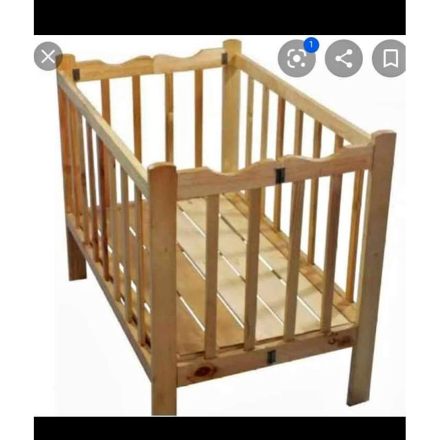 old wooden crib