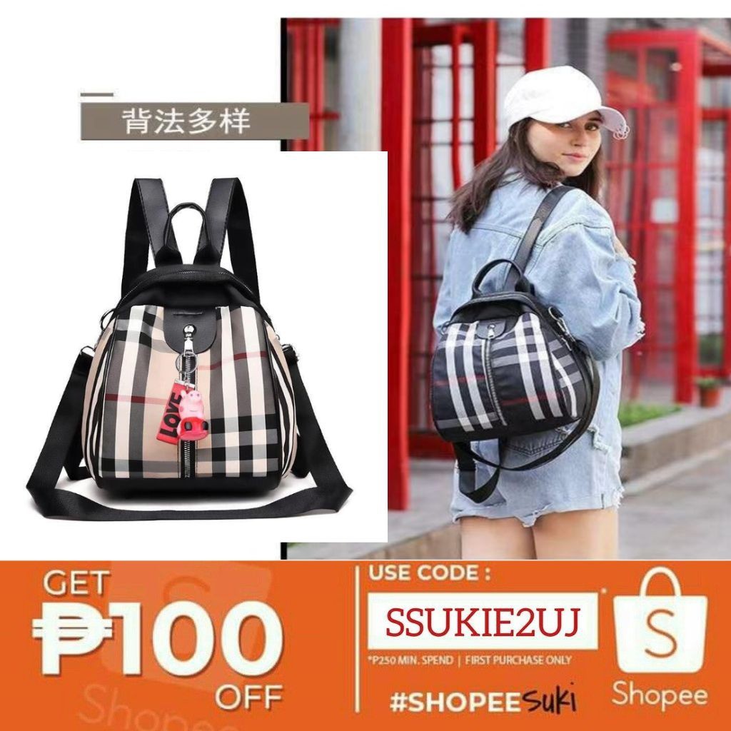 checkered sling bag