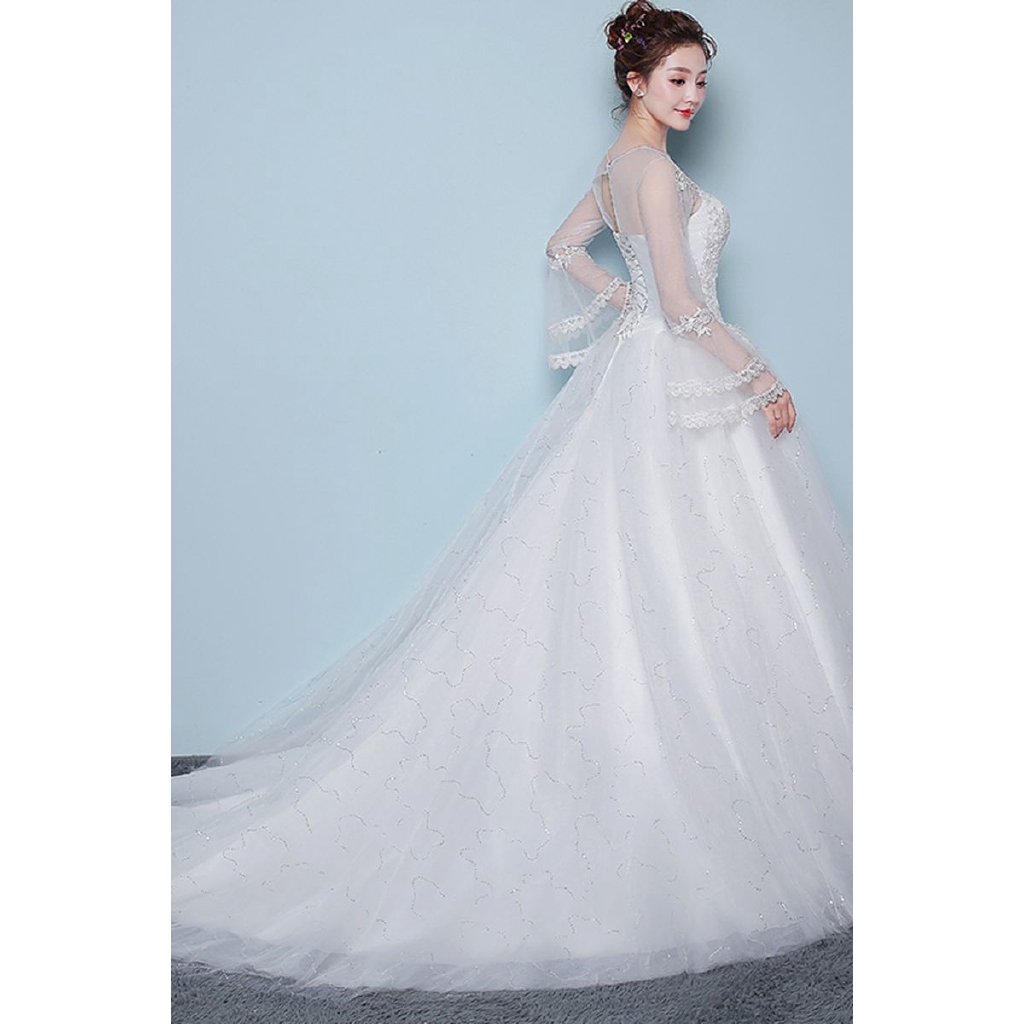 Princess Dream One Shoulder Straps Wedding Dress Party Gown