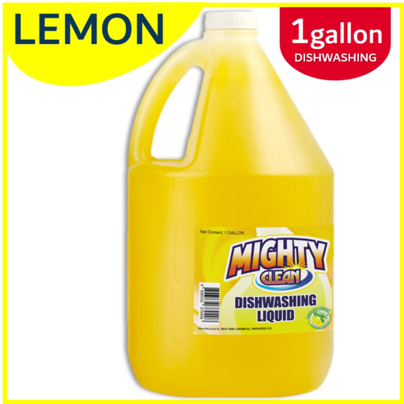 Mighty Clean Dishwashing Liquid Lemon - DWL (yellow) - 1 Gallon ...