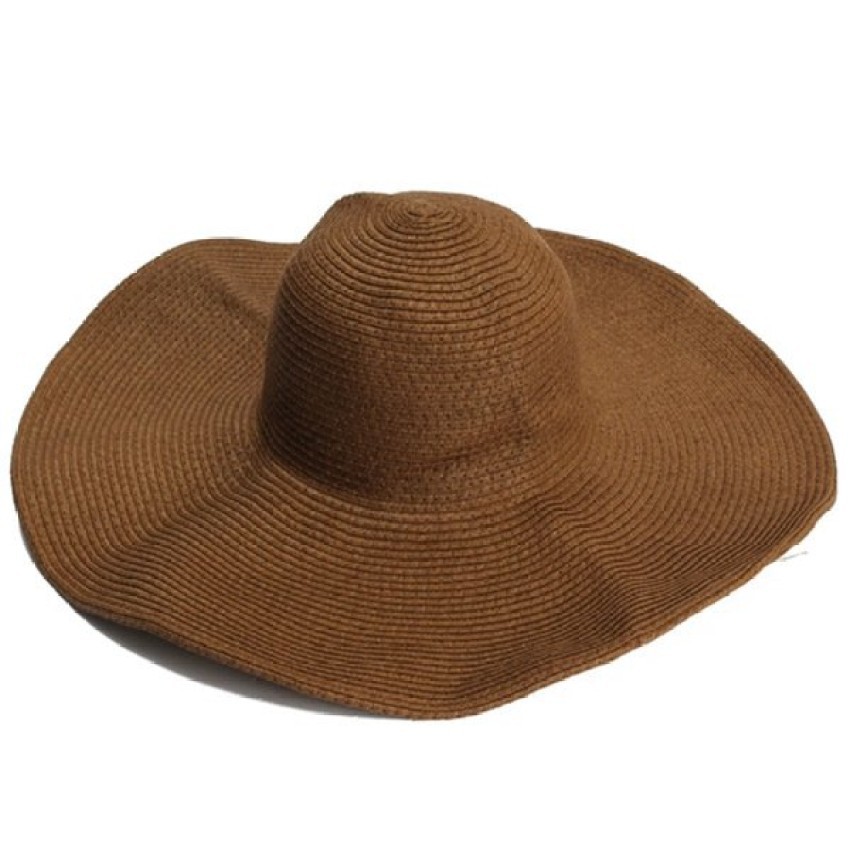 dark brown floppy hat