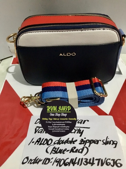 aldo blue and red bag