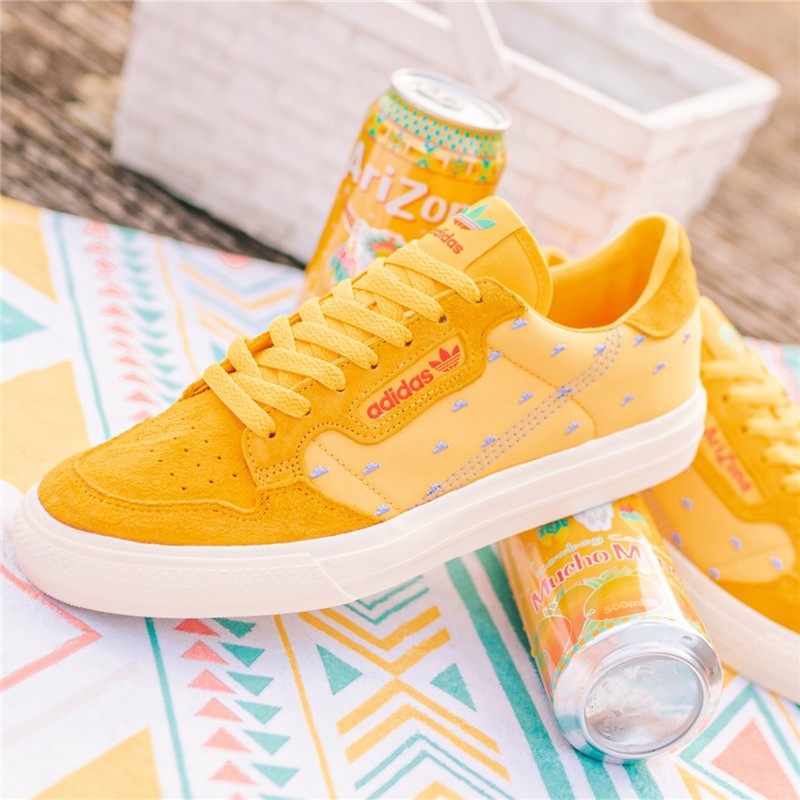 adidas continental vulc orange