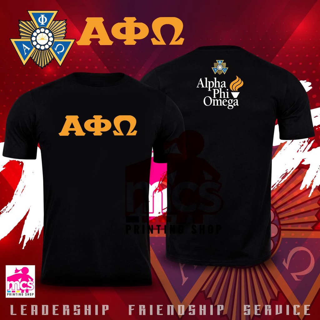 Alpha Phi Omega  with Free Sticker Top Oversize #4