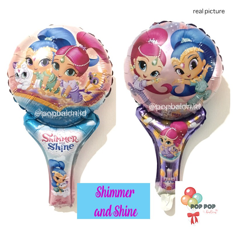 Shimmer and Shine Hand Held Foil Balloon Kids birthday party decoration 