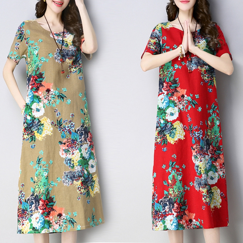 womens long floral dress