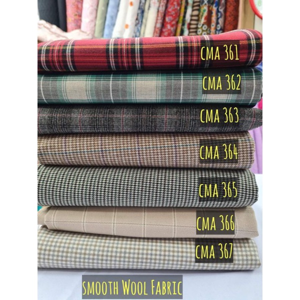 SMOOTH PLAID WOOL FABRICS 60 INCHES WIDTH | Shopee Philippines