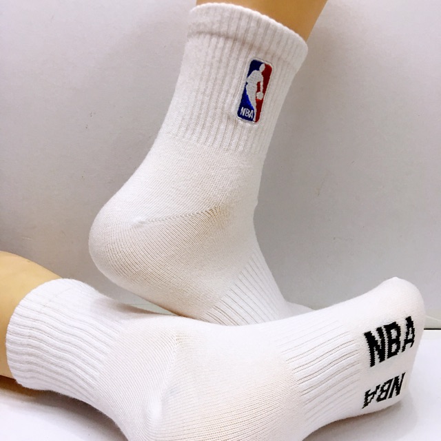 nba socks plain white